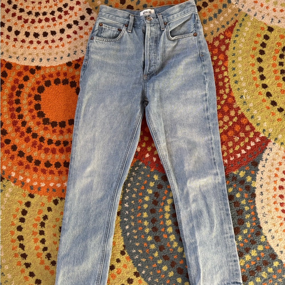Agolde Light Blue Straight Leg Jeans
